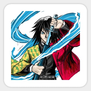 giyu tomioka the water hashira ecopop in demon slayer Sticker